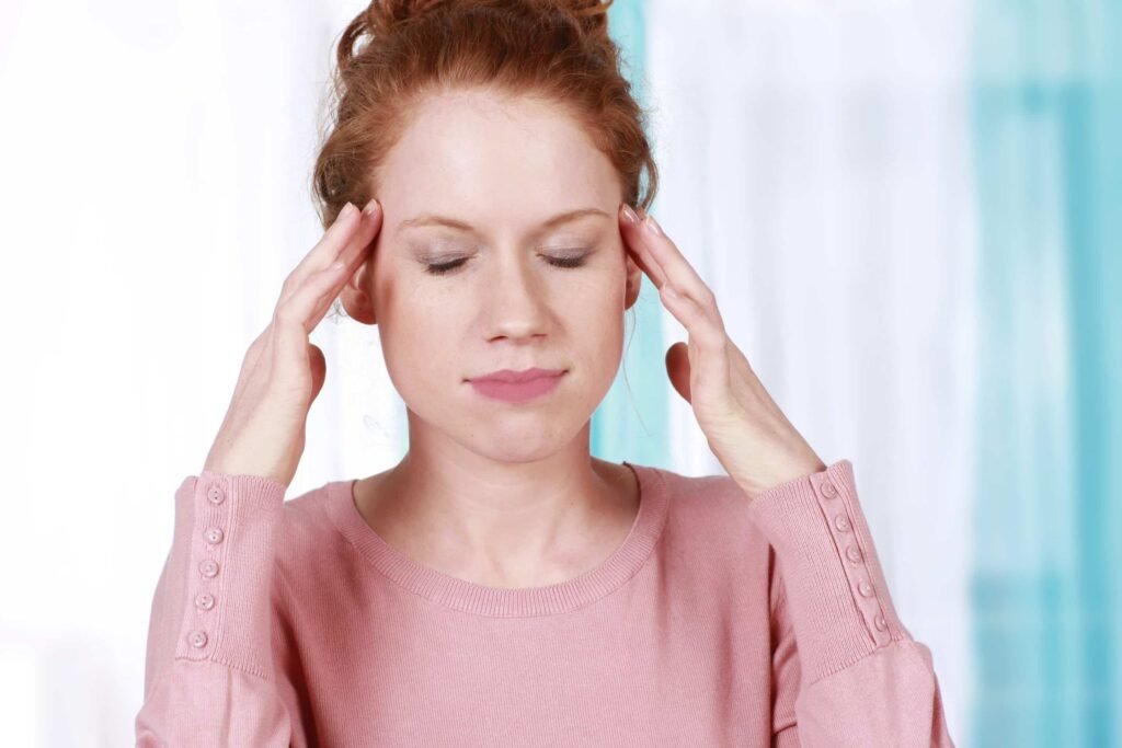 woman with headache